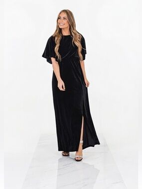 See and Be Seen Blacket Velvet Dress Size Elegant Party Medium